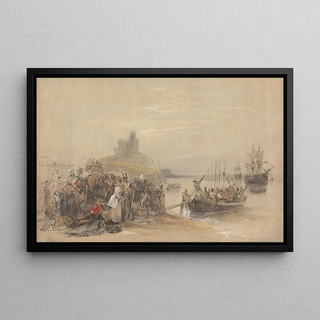George Bryant Campion - Coastal Scene with Troops Embarking.webp