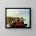 The Missouri-veneilijät - George Caleb Bingham — kehystetty taideteos seinällä