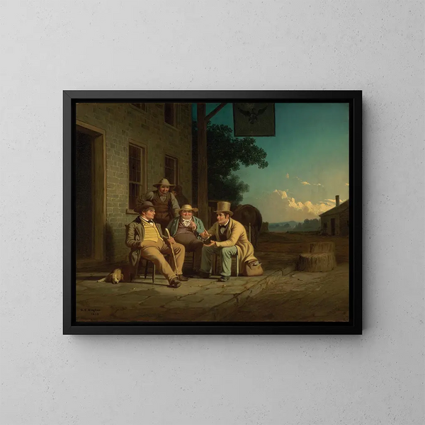 Sondage pour un vote - George Caleb Bingham — kehystetty taideteos seinällä