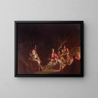 Capturé par des Indiens - George Caleb Bingham — kehystetty taideteos seinällä