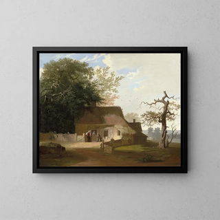 Cottage-tilanteesta - George Caleb Bingham — kehystetty taideteos seinällä