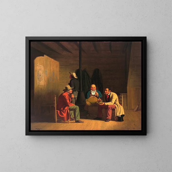 Kampanjapoliitikosta - George Caleb Bingham — kehystetty taideteos seinällä