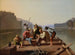 Radeaux pelaamassa korttia - George Caleb Bingham — näkymä teoksesta