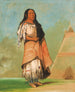 Ah-Kay-Ee-Pix-En Femme qui frappe beaucoup - George Catlin — näkymä teoksesta