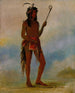 Ah-NJe-Nahge Celui qui se tient des deux côtés, un joueur de balle distingué - George Catlin — näkymä teoksesta