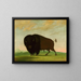 Bison paistamassa preerialla - George Catlin — kehystetty taideteos seinällä