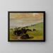 Bisons dans un trou d'eau - George Catlin — kehystetty taideteos seinällä