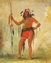 Ch-Be-Mb-Bee Se, joka istuu kaikkialla, on urhea - George Catlin — näkymä teoksesta
