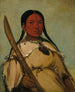 Chin-Cha-Pee, tulen toukka, joka ryömii, kyyhkysnaisen munanmuotoinen pää - George Catlin — näkymä teoksesta