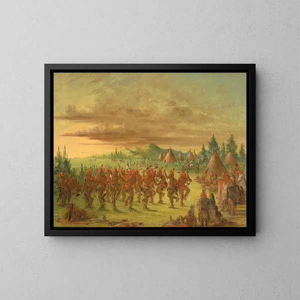 Kotkan tanssi - George Catlin — kehystetty taideteos seinällä