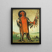 Ha-Na-T-Nu-Mak Wolf Chief Chef de la tribu - George Catlin — kehystetty taideteos seinällä