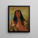Hco-A-Hco-A-Hcotes-Min Pas de cornes sur la tête un brave - George Catlin — kehystetty taideteos seinällä