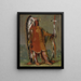 Mh-to-th-pa Quatre Ours Second Chef en grande tenue - George Catlin — kehystetty taideteos seinällä