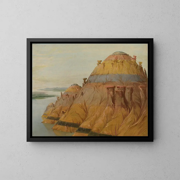 Pittoreskista saven kalteista 1700 mailin päässä Saint-Louisista - George Catlin — kehystetty taideteos seinällä