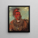 Shon-Ta-Yi-Ga Pieni Lupu, kuuluisa soturi - George Catlin — kehystetty taideteos seinällä