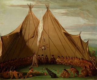 Festin de chien sioux - George Catlin — näkymä teoksesta