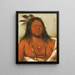 Ta-Wh-Que-Nah Montagne des Rochers Deuxième Chef de la Tribu - George Catlin — kehystetty taideteos seinällä