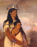 Tnkahthye Thunderer un garçon et Wunpntomee White Weasel une fille - George Catlin — näkymä teoksesta