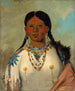 TsSeWoNaTs Se, joka pesee polviaan, chefin puoliso - George Catlin — näkymä teoksesta