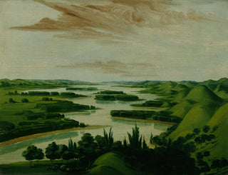 Vue depuis la tombe de Floyd, 1300 miles au-dessus de Saint-Louis - George Catlin — näkymä teoksesta