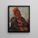 WahRoNeSah-maalaus, heimonsa ympäröivä johtaja - George Catlin — kehystetty taideteos seinällä