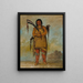 WhChees un Brave - George Catlin — kehystetty taideteos seinällä
