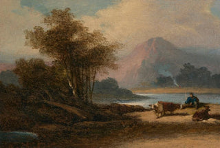 George Chinnery - A landscape in Macau with a herdsman by a lake.webp