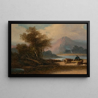 George Chinnery - A landscape in Macau with a herdsman by a lake.webp