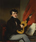 Portrait d'un homme jouant de la guitare - George Chinnery — näkymä teoksesta