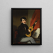 Portrait d'un homme jouant de la guitare - George Chinnery — kehystetty taideteos seinällä