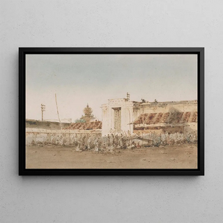 George Chinnery - The entrance to the Honourable East India Companys pagoda Madras.webp