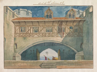 sisustukseen Richard II:n esityksestä Charles Keanin Maalaus Princess's Theatressä 12. maaliskuuta 1857, näytös 5, kohtaus 1 - George Cressal Ellis — näkymä teoksesta