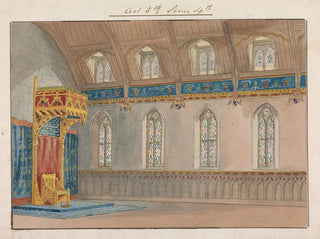 sisustukseen Richard II:n esityksestä Charles Keanin Maalaus Princess's Theatressä 12. maaliskuuta 1857, 5. näytös, 4. kohtaus - George Cressal Ellis — näkymä teoksesta