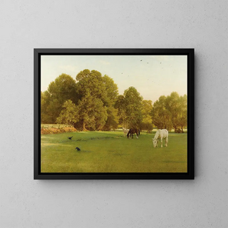 Päivälepo Wallingfordissa - George Dunlop Leslie — kehystetty taideteos seinällä