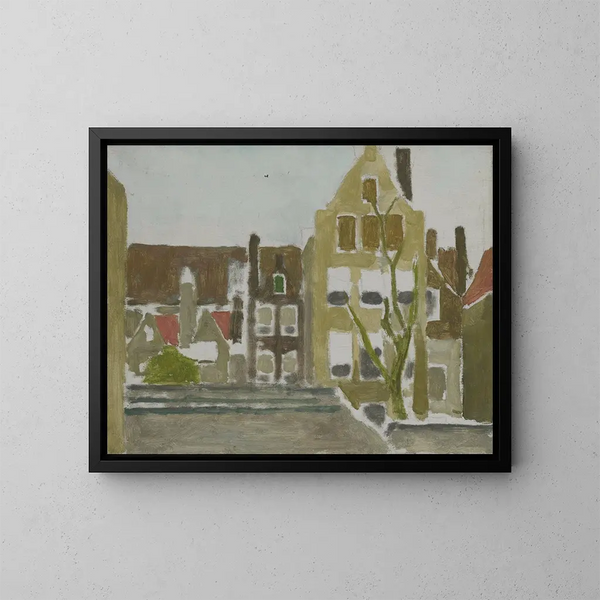 Un groupe de maisons - George Hendrik Breitner — kehystetty taideteos seinällä