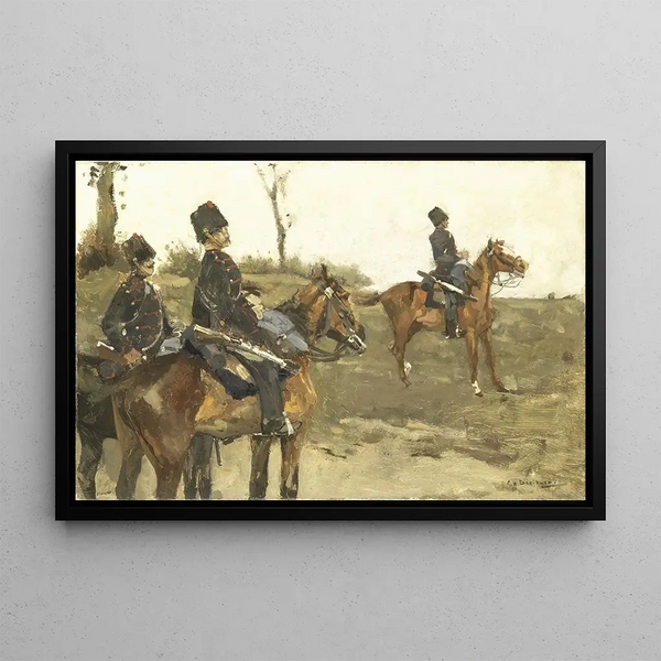 Hussards - George Hendrik Breitner — kehystetty taideteos seinällä