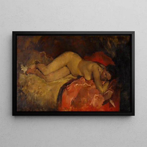Nu allongé - George Hendrik Breitner — kehystetty taideteos seinällä