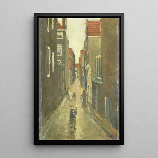 George Hendrik Breitner - The Baanbrugsteeg looking from the Haarlemmerdijk towards the Vinkenstraat and the Brouwersgracht.webp