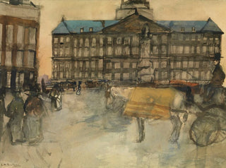 Hôtel de Ville d'Amsterdam - George Hendrik Breitner — näkymä teoksesta