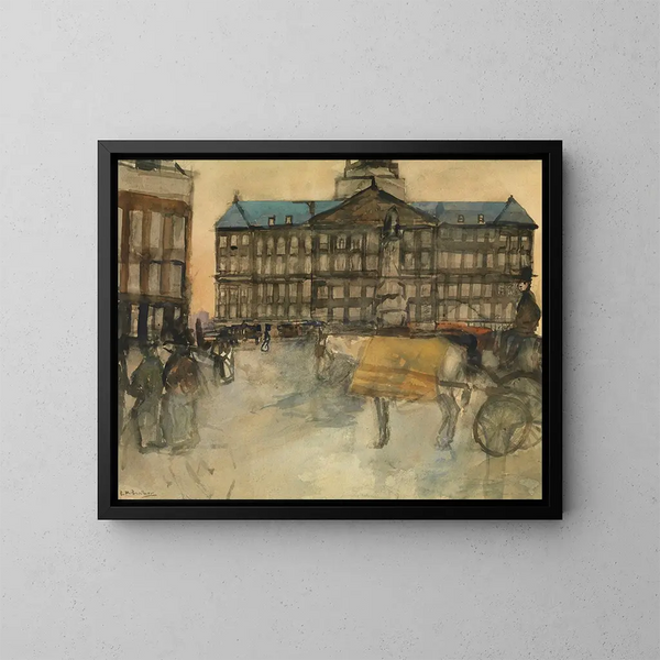Hôtel de Ville d'Amsterdam - George Hendrik Breitner — kehystetty taideteos seinällä