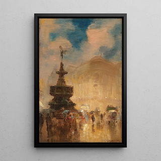 George Hyde Pownall - April Weather Piccadilly Circus.webp