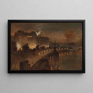 George Hyde Pownall - Victoria Embankment from Hungerford Bridge.webp