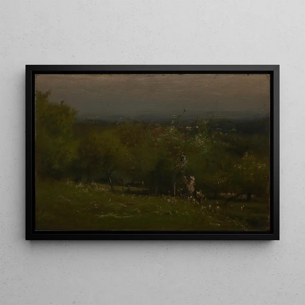 Verger de pommiers - George Inness — kehystetty taideteos seinällä