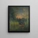 Kuunlasku kaislikossa - George Inness — kehystetty taideteos seinällä