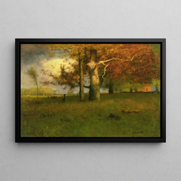 Montclairin alkusyksyn maalaus - George Inness — kehystetty taideteos seinällä