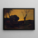 Ilta Medfieldissä, Massachusetts - George Inness — kehystetty taideteos seinällä