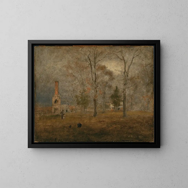 Päivä harmaassa Goochlandissa - George Inness — kehystetty taideteos seinällä