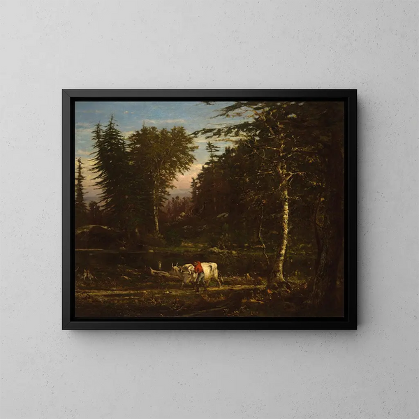 Adirondack-vuoristossa - George Inness — kehystetty taideteos seinällä