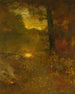 Maisema auringonlaskussa Päivän loppu - George Inness — näkymä teoksesta