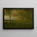 Maisemamaalaus karjasta myrskyssä - George Inness — kehystetty taideteos seinällä